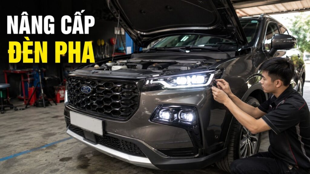 nâng cấp đèn pha ford territory