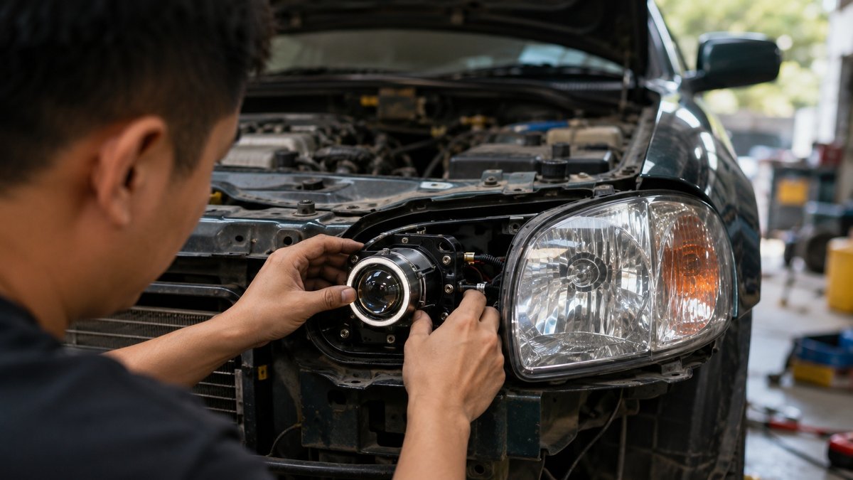độ đèn xe hơi đời cũ