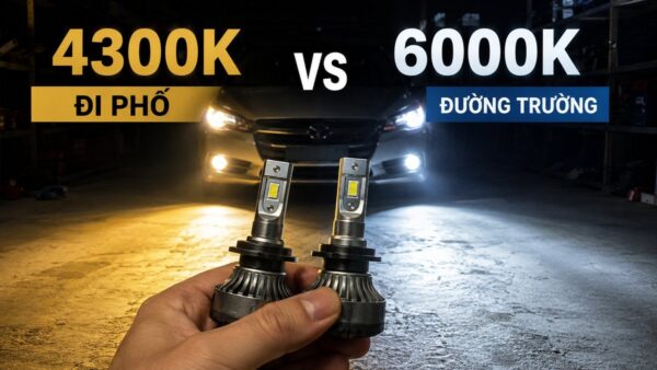 đèn LED ô tô 4300K hay 6000K