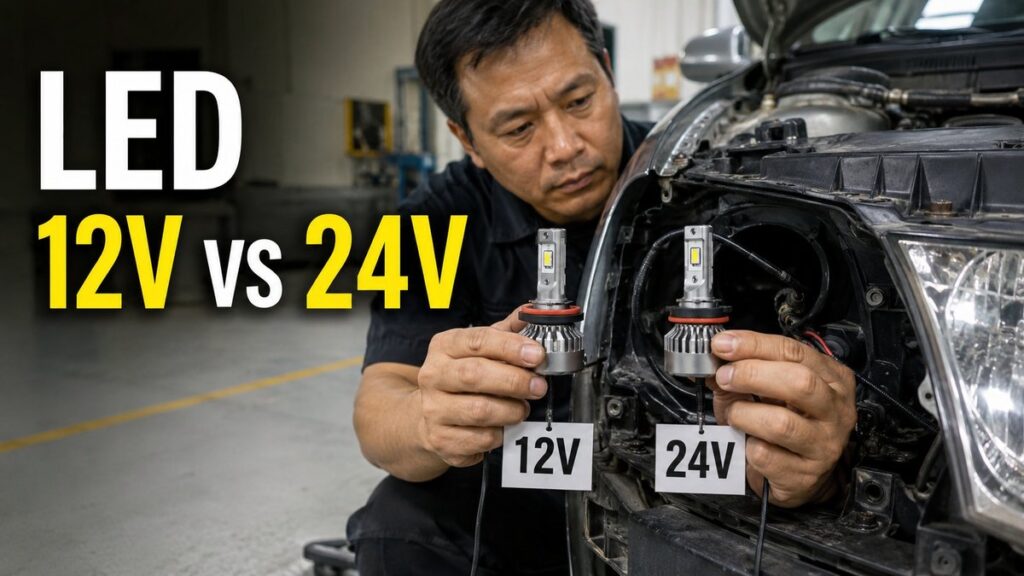 đèn LED ô tô 12V và 24V