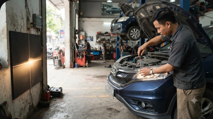 đèn pha ô tô bị lệch